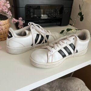 Black and White Adidas Cloudfoam Sneakers